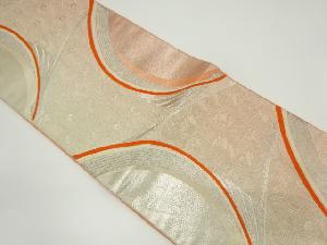 アンティーク　孔雀羽根模様織り出し袋帯（材料）